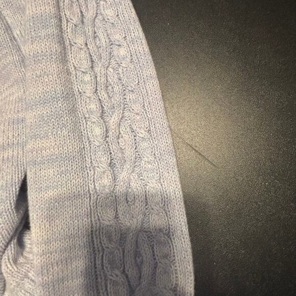 Chico’s Sweater Size 0 Small Purple Blue Textured Knit Pullover Crew Neck - Picture 5 of 7